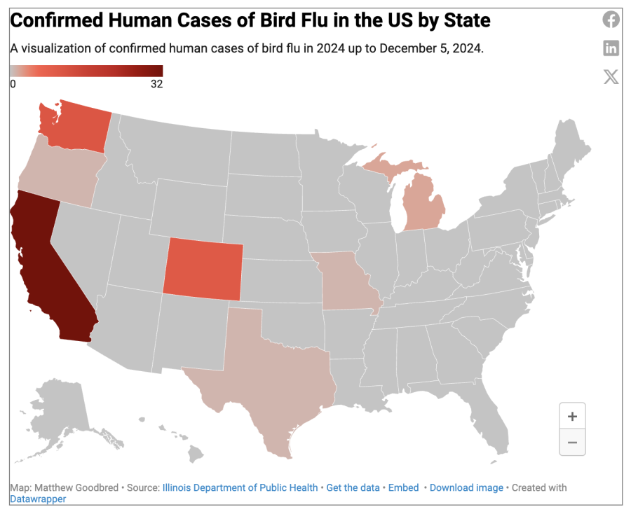 Bird flu map icon - click for story